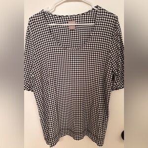 Chico’s short sleeved gingham top